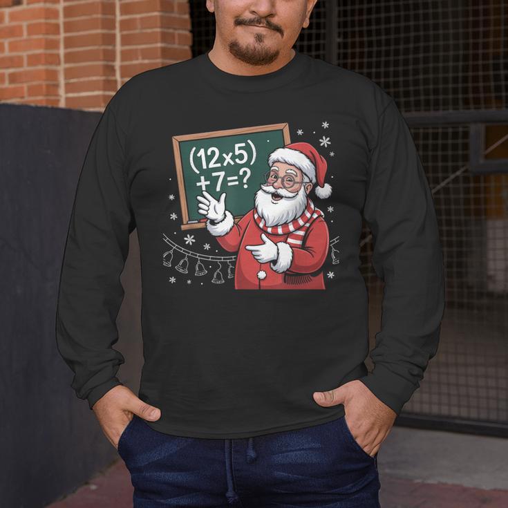 Santa Teacher 67 Math Christmas Xmas Holiday Number 67 Men's Long Sleeve T-Shirt, funny design Santa Teacher 67 Math Christmas Xmas Holiday Number 67 Men's Long Sleeve T-Shirt, funny design