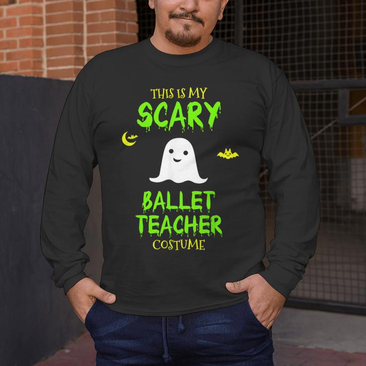 Scary Ballet Teacher Costume Halloween Lazy Easy Men's Long Sleeve T-Shirt, funny design Scary Ballet Teacher Costume Halloween Lazy Easy Men's Long Sleeve T-Shirt, funny design