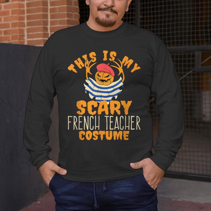 This Is My Scary French Teacher Costume Halloween Men's Long Sleeve T-Shirt, funny design This Is My Scary French Teacher Costume Halloween Men's Long Sleeve T-Shirt, funny design