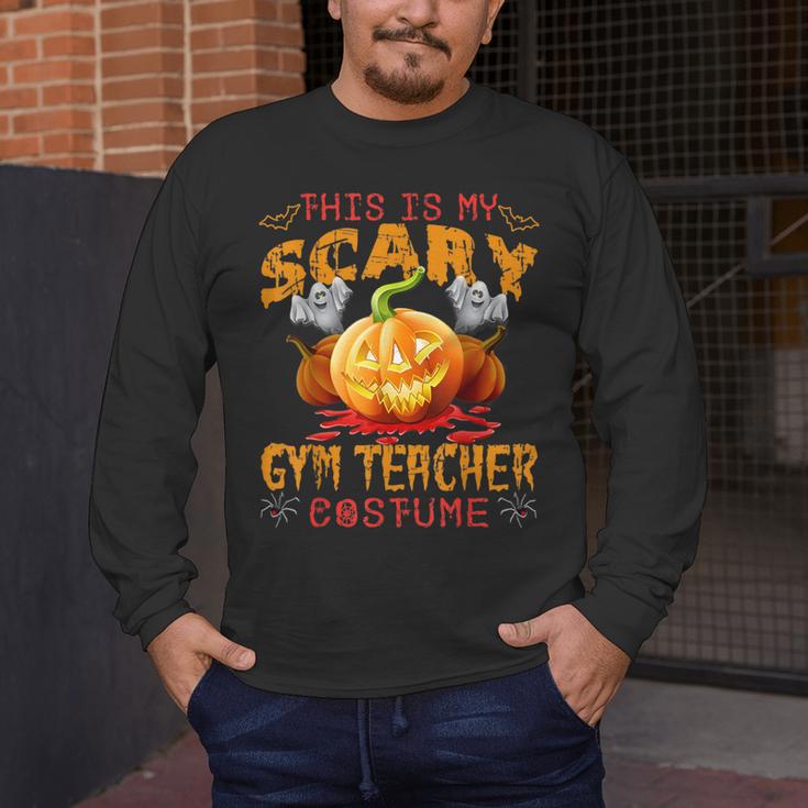 This Is My Scary Gym Teacher Costume Pumpkin Halloween Men Women Men's Long Sleeve T-Shirt, funny design This Is My Scary Gym Teacher Costume Pumpkin Halloween Men Women Men's Long Sleeve T-Shirt, funny design