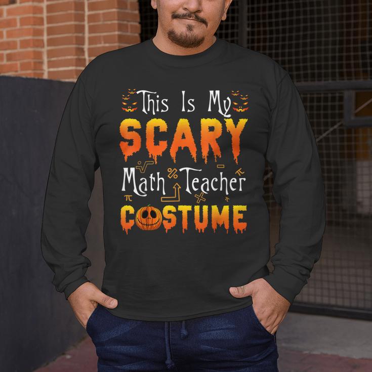 This Is My Scary Math Teacher Costume Halloween Men's Long Sleeve T-Shirt, funny design This Is My Scary Math Teacher Costume Halloween Men's Long Sleeve T-Shirt, funny design