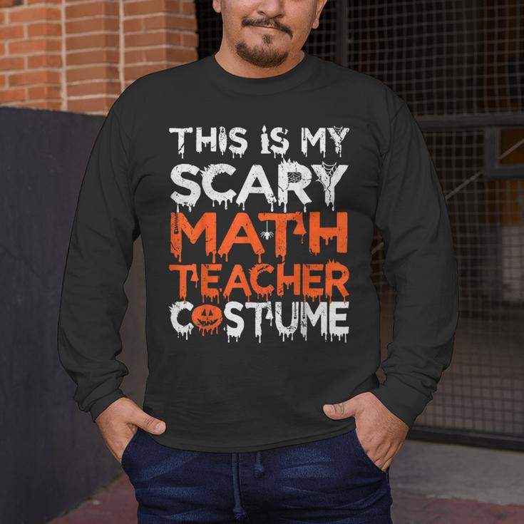 This Is My Scary Math Teacher Costume For Halloween Men's Long Sleeve T-Shirt, funny design This Is My Scary Math Teacher Costume For Halloween Men's Long Sleeve T-Shirt, funny design