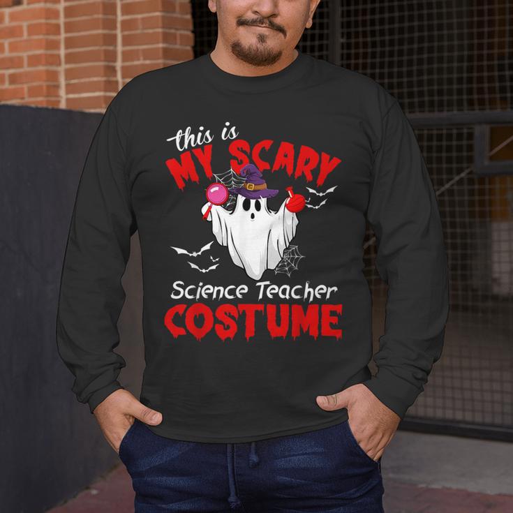 This Is My Scary Science Teacher Costume Ghost Halloween Men's Long Sleeve T-Shirt, funny design This Is My Scary Science Teacher Costume Ghost Halloween Men's Long Sleeve T-Shirt, funny design