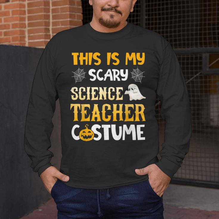 This Is My Scary Science Teacher Halloween Costumes Men Women Kids Men's Long Sleeve T-Shirt, funny design This Is My Scary Science Teacher Halloween Costumes Men Women Kids Men's Long Sleeve T-Shirt, funny design