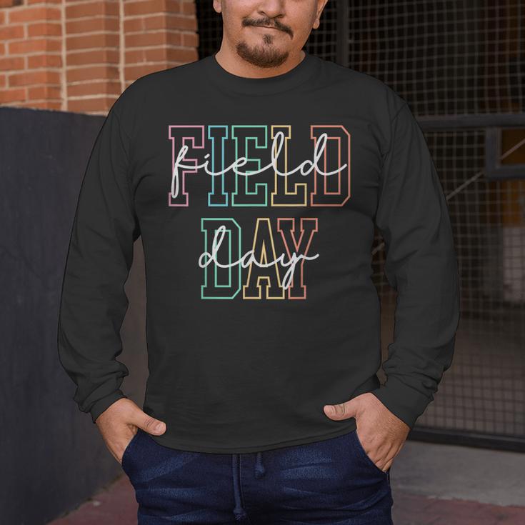 School Field Day Happy Field Day Tee Teacher Life Summer Men's Long Sleeve T-Shirt, funny design School Field Day Happy Field Day Tee Teacher Life Summer Men's Long Sleeve T-Shirt, funny design