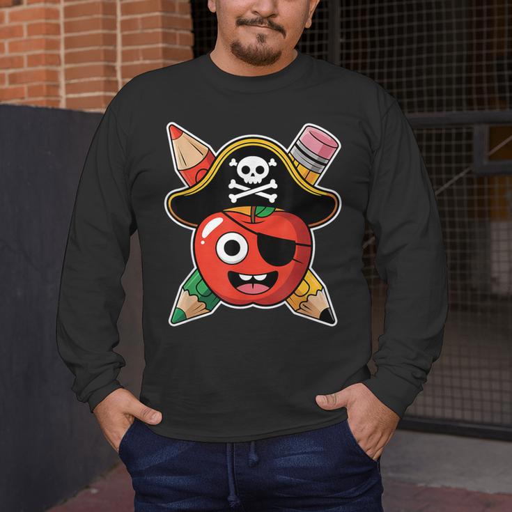 School International Talk Like A Pirate Day Pirate Teacher Men's Long Sleeve T-Shirt, funny design