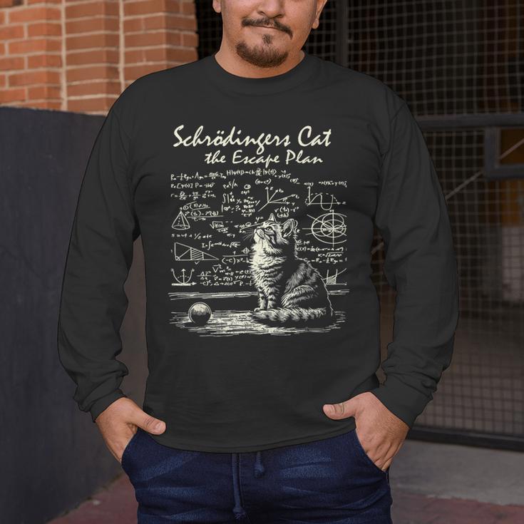 SchröDinger's Cat Escape Plan Science Teacher For Men Women Kids Men's Long Sleeve T-Shirt, funny design SchröDinger's Cat Escape Plan Science Teacher For Men Women Kids Men's Long Sleeve T-Shirt, funny design