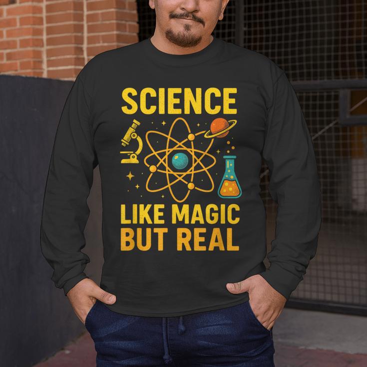 Science Like Magic But Real Nerdy Teacher Men's Long Sleeve T-Shirt, funny design Science Like Magic But Real Nerdy Teacher Men's Long Sleeve T-Shirt, funny design