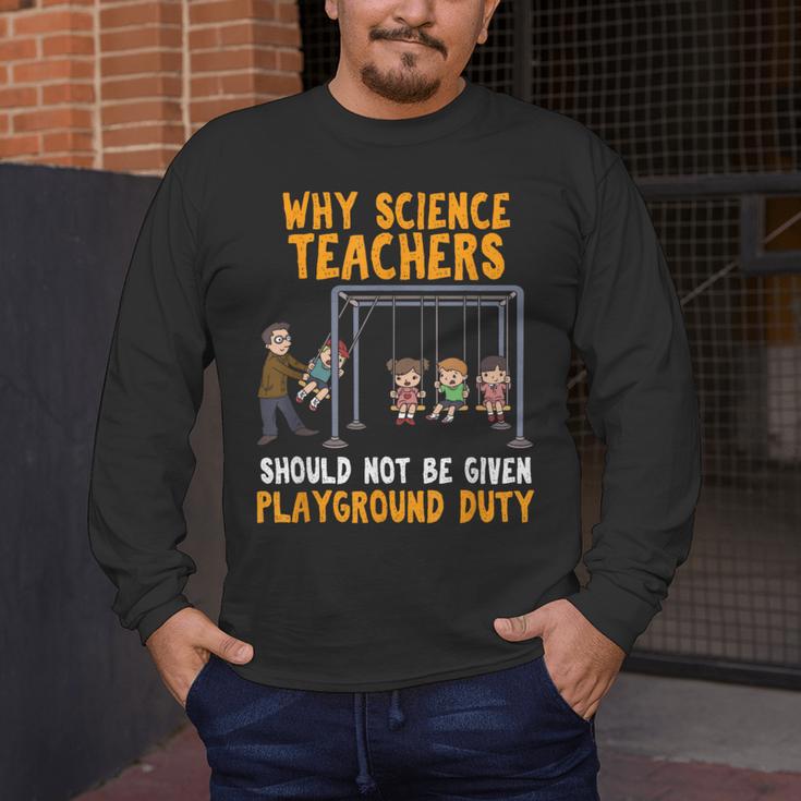 Science Physicist Chemist Teacher Vintage Men's Long Sleeve T-Shirt, funny design