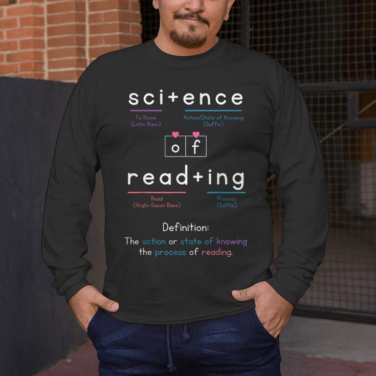 Science Of Reading Morphology Syllable Intervention Teacher Men's Long Sleeve T-Shirt, funny design Science Of Reading Morphology Syllable Intervention Teacher Men's Long Sleeve T-Shirt, funny design