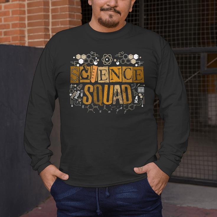Science Squad Teacher STEM Chemistry Biology Physics Men's Long Sleeve T-Shirt, funny design Science Squad Teacher STEM Chemistry Biology Physics Men's Long Sleeve T-Shirt, funny design