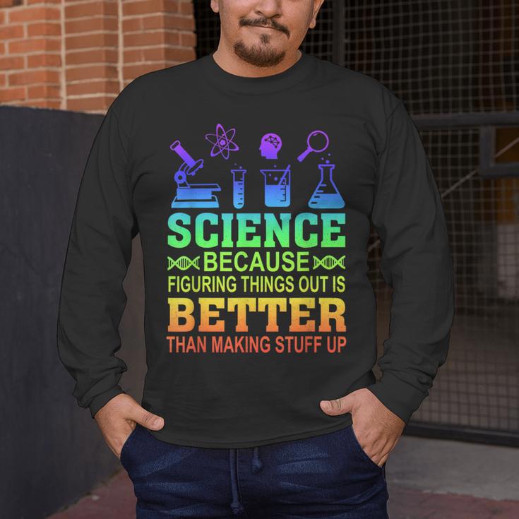 Science Teacher Because Figuring Things Out Is Better Than Men's Long Sleeve T-Shirt, funny design Science Teacher Because Figuring Things Out Is Better Than Men's Long Sleeve T-Shirt, funny design