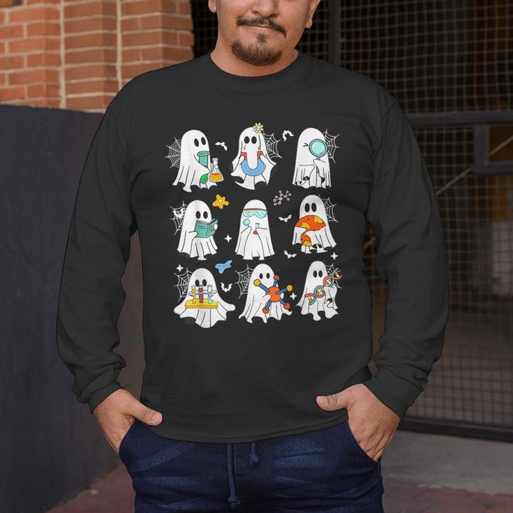 Science Teacher Ghost Laboratory Halloween Teacher Men's Long Sleeve T-Shirt, funny design Science Teacher Ghost Laboratory Halloween Teacher Men's Long Sleeve T-Shirt, funny design