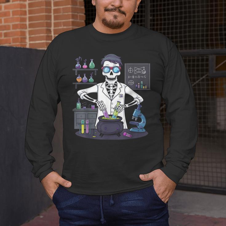 Science Teacher Halloween Skeleton Scientist Chemistry Men's Long Sleeve T-Shirt, funny design Science Teacher Halloween Skeleton Scientist Chemistry Men's Long Sleeve T-Shirt, funny design