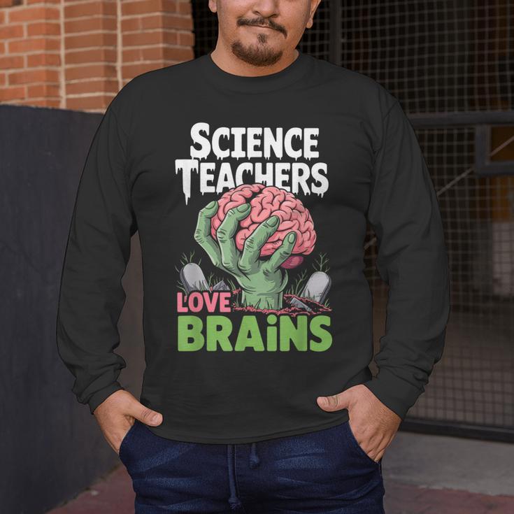 Science Teachers Love Brains Shirt Men Women Halloween Men's Long Sleeve T-Shirt, funny design Science Teachers Love Brains Shirt Men Women Halloween Men's Long Sleeve T-Shirt, funny design