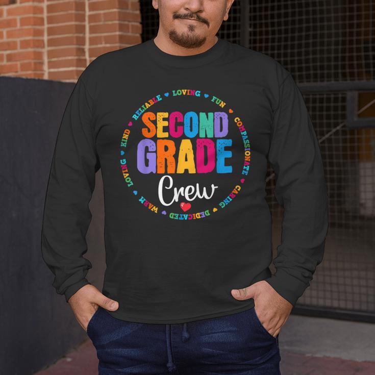 Second Grade Crew 2nd Back To School Teacher Team Squad Men's Long Sleeve T-Shirt, funny design Second Grade Crew 2nd Back To School Teacher Team Squad Men's Long Sleeve T-Shirt, funny design