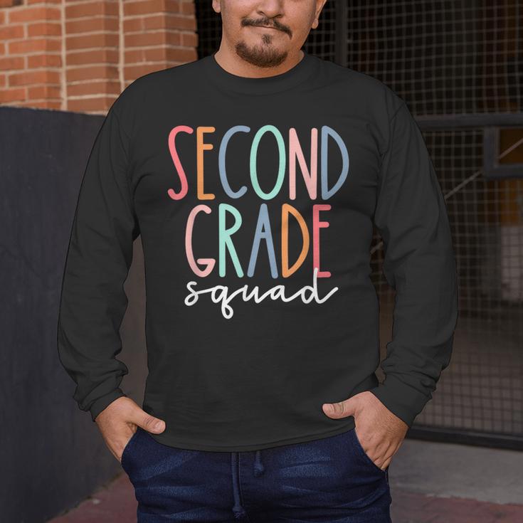 Second Grade Squad 2nd Grade Teacher Women Back To School Men's Long Sleeve T-Shirt, funny design