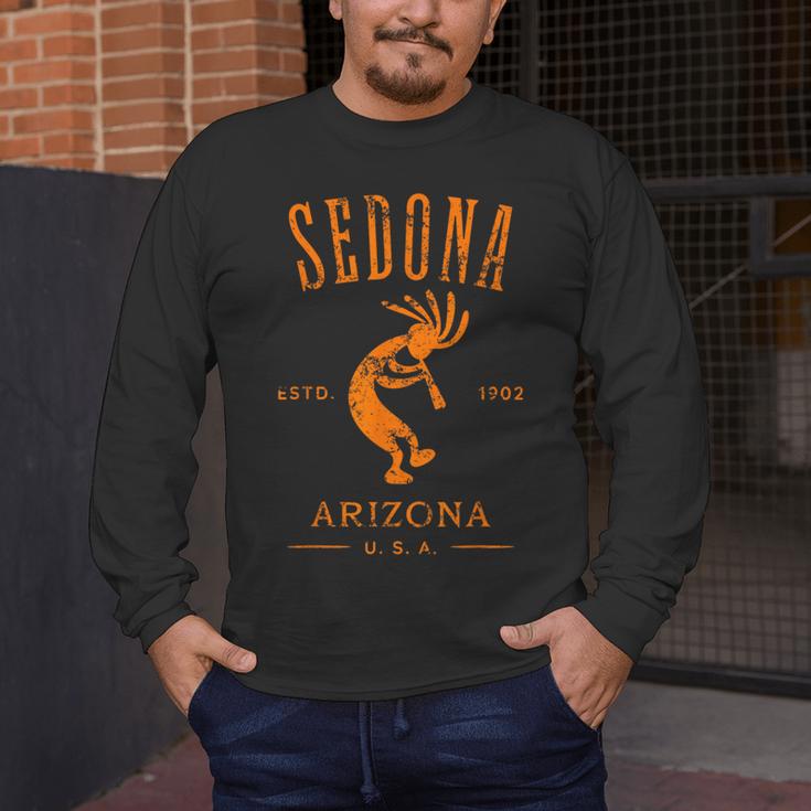 Sedona Arizona Southwestern Style Souvenir Vintage Men's Long Sleeve T-Shirt, funny design