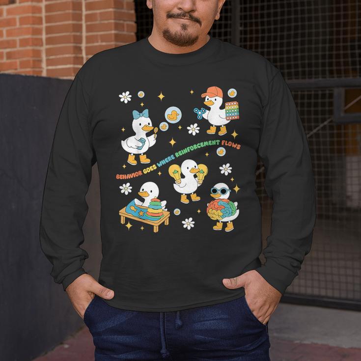 Silly Goose Behavior Analyst RBT ABA Therapy SPED Teacher Men's Long Sleeve T-Shirt, funny design Silly Goose Behavior Analyst RBT ABA Therapy SPED Teacher Men's Long Sleeve T-Shirt, funny design