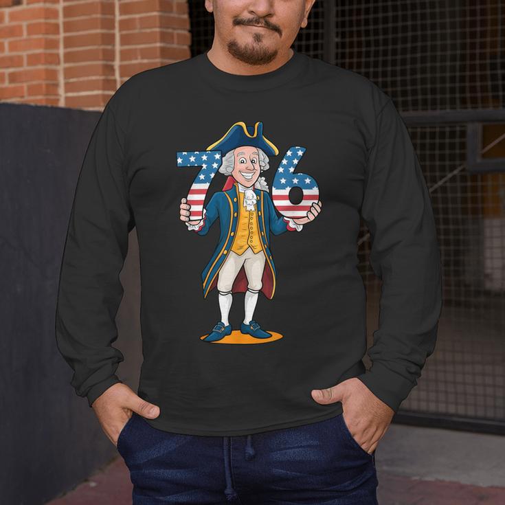 Six Seven 6 7 7 6 George Washington Teacher American Men's Long Sleeve T-Shirt, funny design