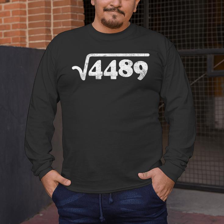 Sixty Seven 67 Meme Square Root 4489 Slang Math Teacher Men's Long Sleeve T-Shirt, funny design