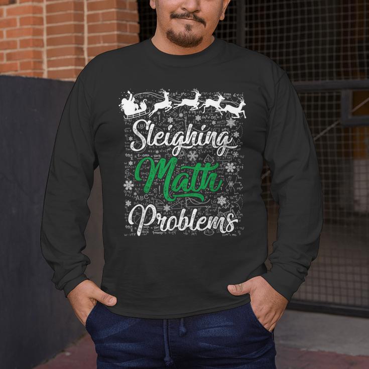 Sleighing Math Problem Xmas In Math Teacher Christmas Men Women Men's Long Sleeve T-Shirt, funny design Sleighing Math Problem Xmas In Math Teacher Christmas Men Women Men's Long Sleeve T-Shirt, funny design