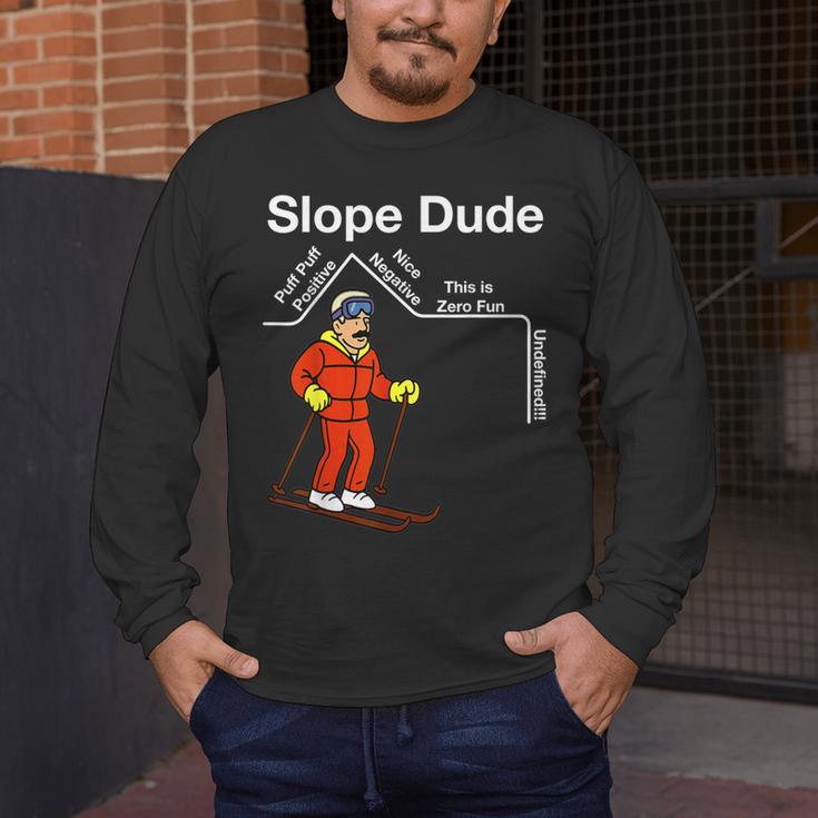 Slope Dude Algebra Geometry Middle School Math Teacher Men's Long Sleeve T-Shirt, funny design
