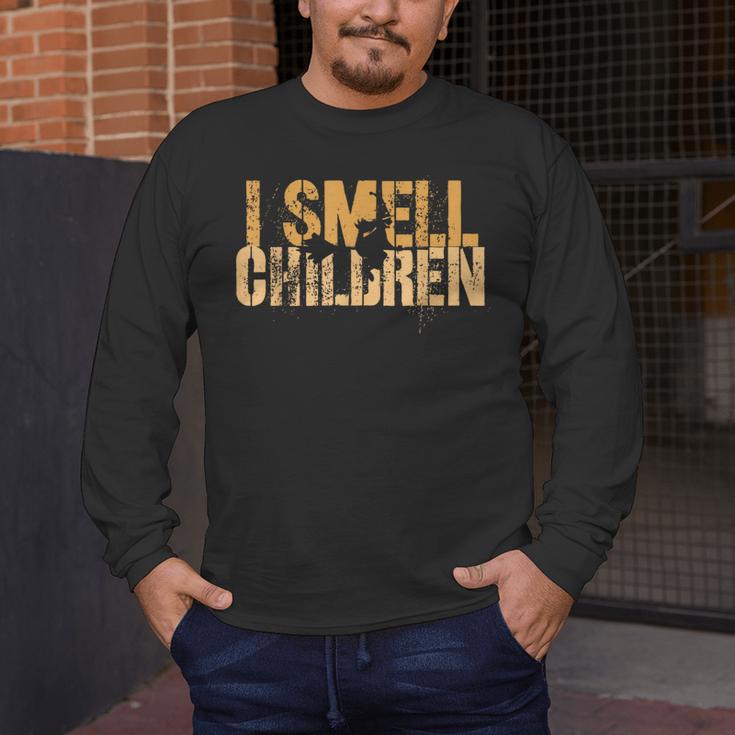 I SMELL CHILDREN Halloween Teacher Classroom I Teach Men's Long Sleeve T-Shirt, funny design