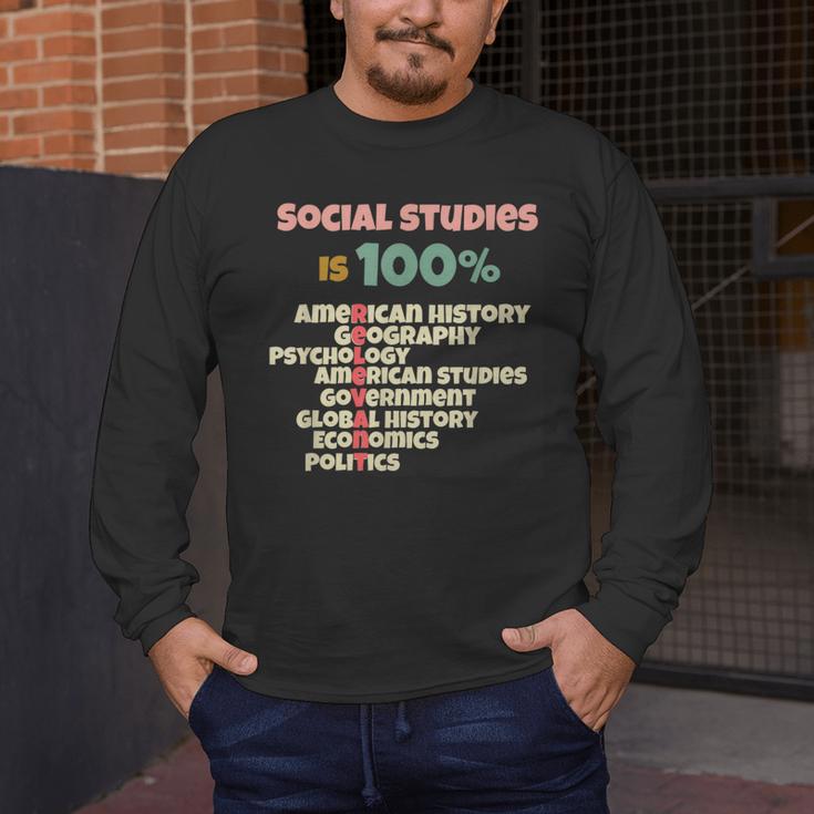 Social Studies Is Relevant History Teacher History Buff Men's Long Sleeve T-Shirt, funny design