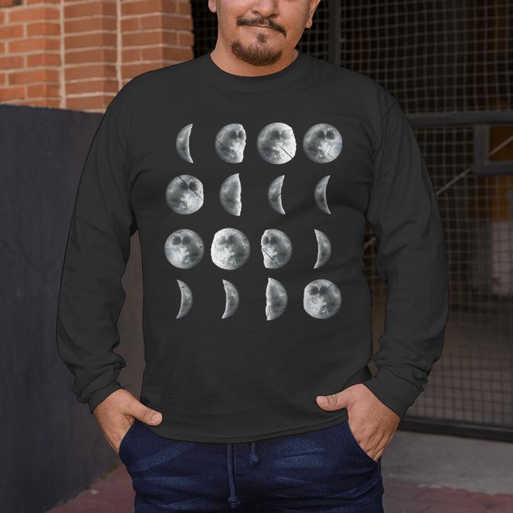 Space Science Student Teacher Leonard Moon Phases Men Women Kids Men's Long Sleeve T-Shirt, funny design