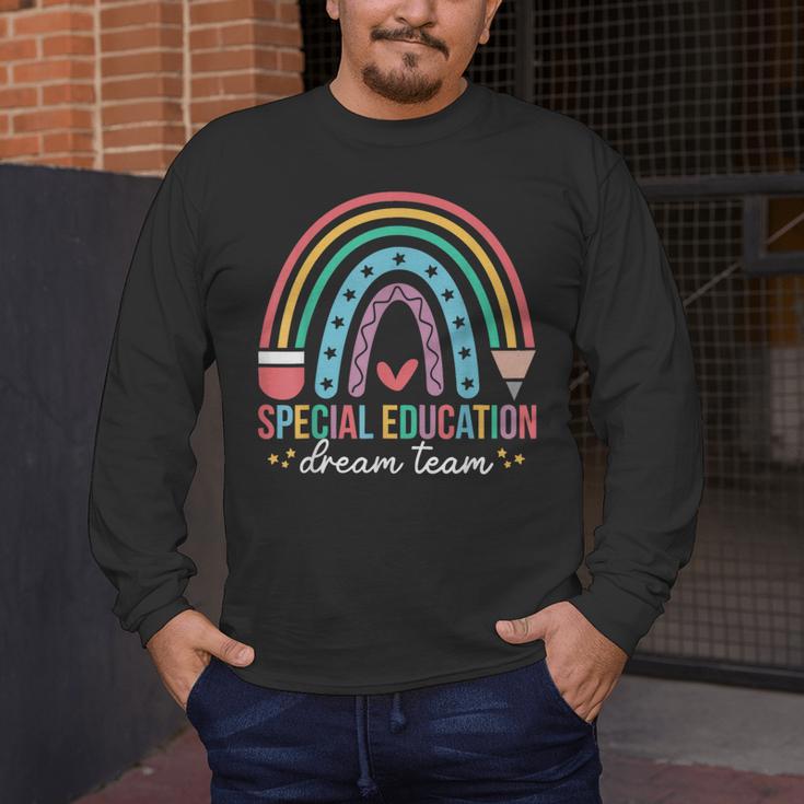 Special Education Dream Team Rainbow SPED Teacher Autism Men's Long Sleeve T-Shirt, funny design Special Education Dream Team Rainbow SPED Teacher Autism Men's Long Sleeve T-Shirt, funny design