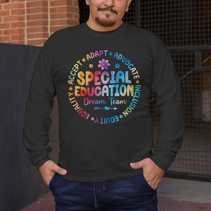 Special Education Squad Dream Team SPED Teacher Back School Men's Long Sleeve T-Shirt, funny design