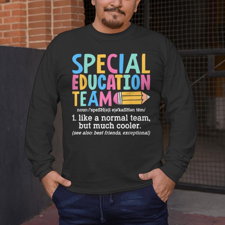 Special Education Team Definition Retro Ed Team Crew Teacher Men's Long Sleeve T-Shirt, funny design