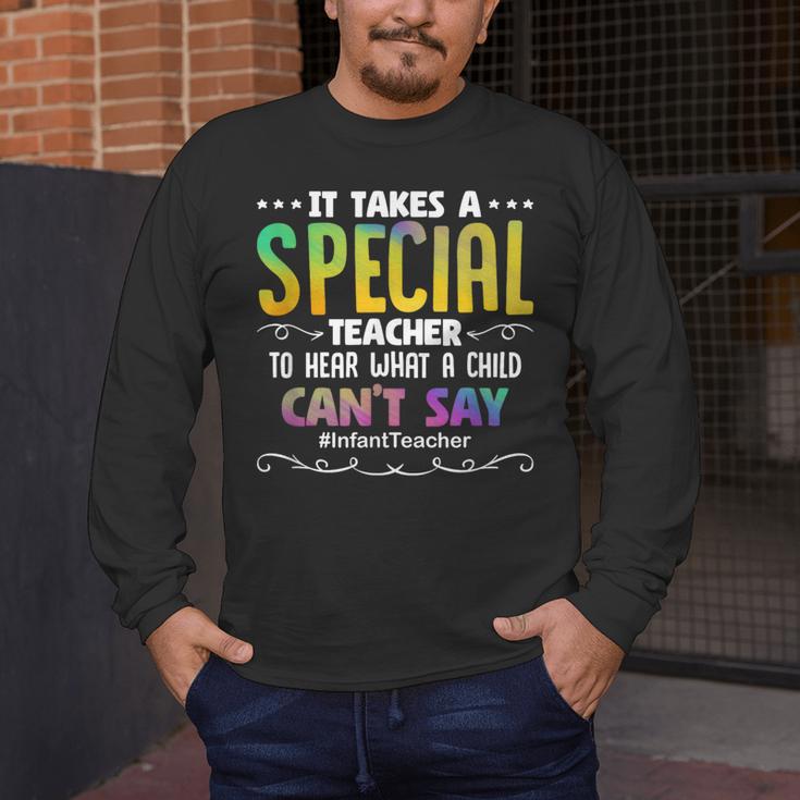 Special Teacher Daycare School Childcare Infant Teacher Men's Long Sleeve T-Shirt, funny design