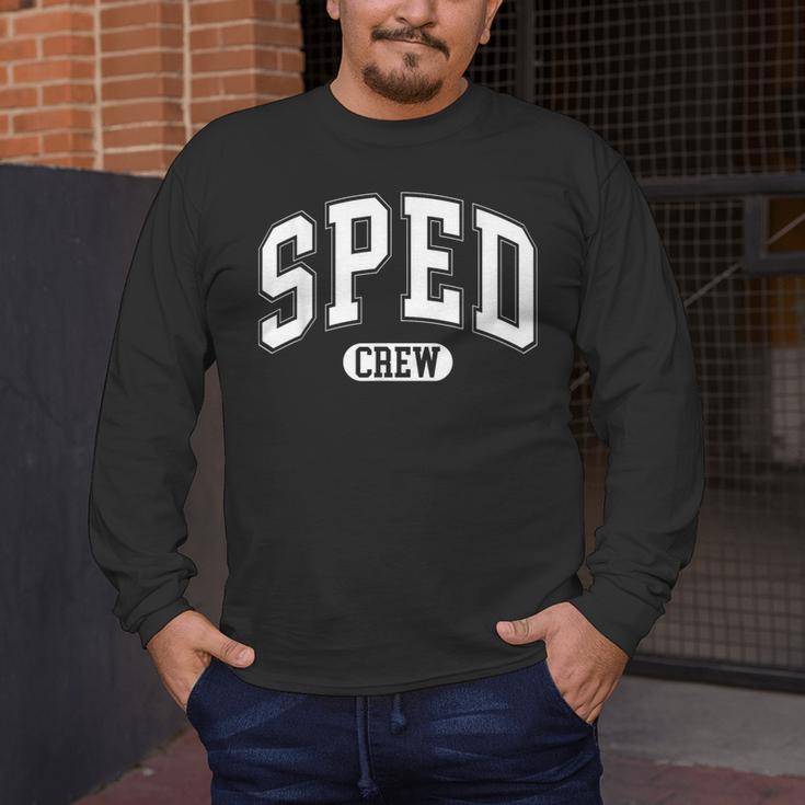 SPED Crew SPED Teacher Back To School For Women Men Men's Long Sleeve T-Shirt, funny design SPED Crew SPED Teacher Back To School For Women Men Men's Long Sleeve T-Shirt, funny design