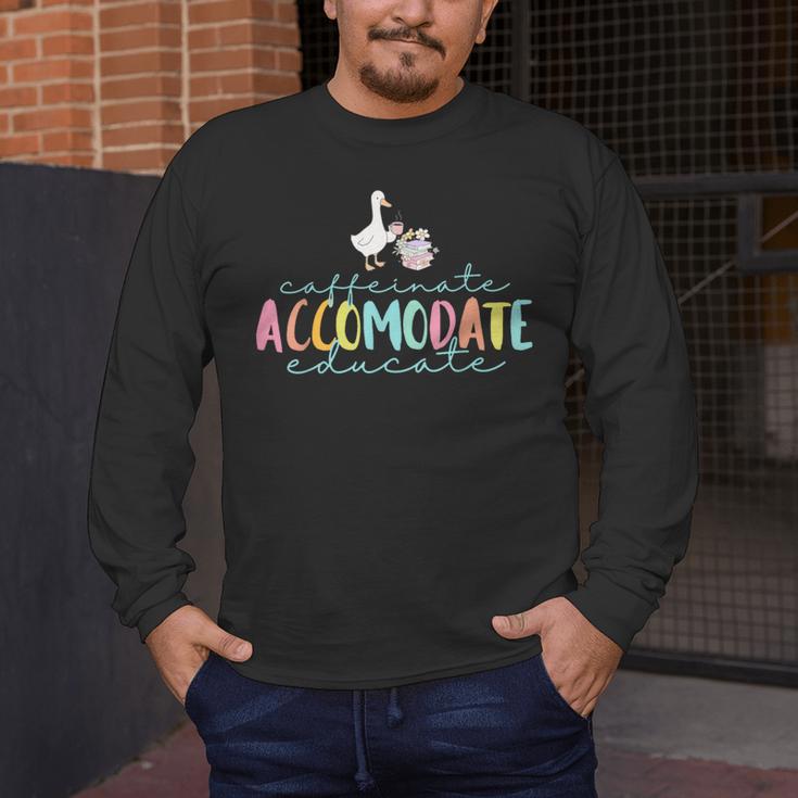 SPED Dream Team Teachers Special Education Silly Goose Men's Long Sleeve T-Shirt, funny design