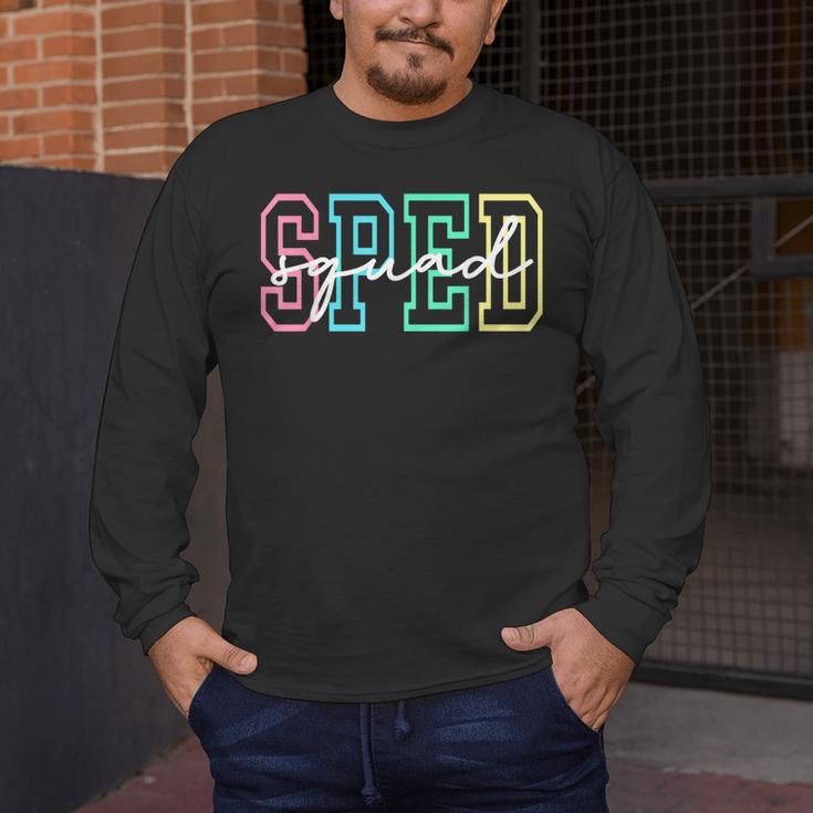 SPED Squad Team SPED Teacher Special Education Teacher Men's Long Sleeve T-Shirt, funny design SPED Squad Team SPED Teacher Special Education Teacher Men's Long Sleeve T-Shirt, funny design