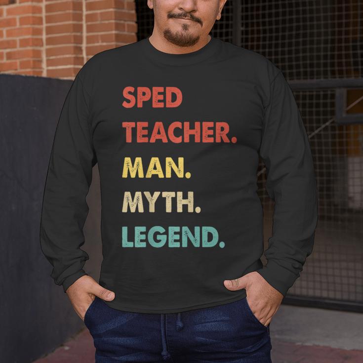 Sped Teacher Man Myth Legend Men's Long Sleeve T-Shirt, funny design