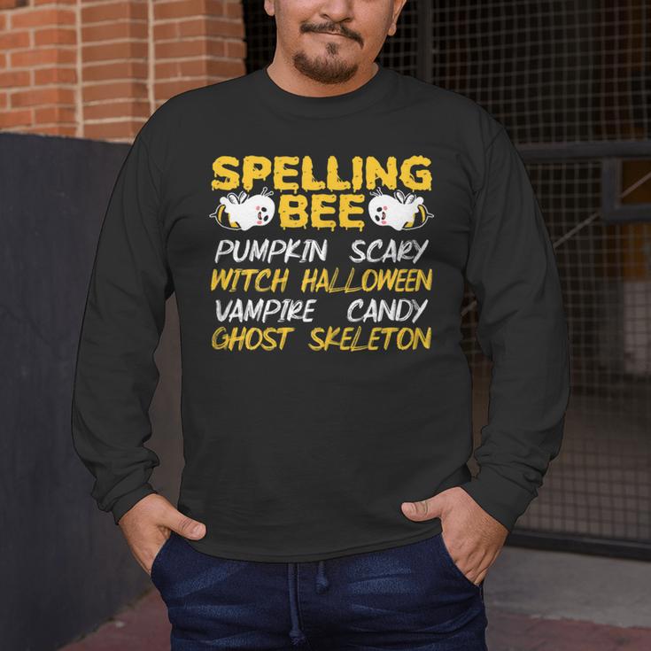 Spelling Bee Costume For a Halloween Teacher Pun Women Men's Long Sleeve T-Shirt, funny design Spelling Bee Costume For a Halloween Teacher Pun Women Men's Long Sleeve T-Shirt, funny design