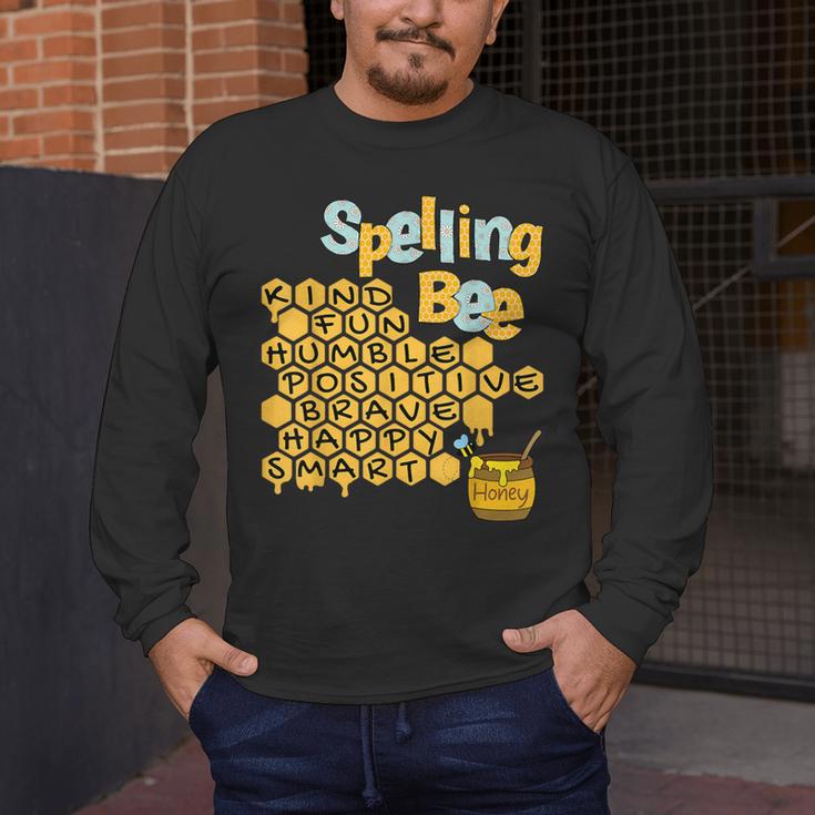 Spelling Bee Kind Positive Kindness Women Teacher Men's Long Sleeve T-Shirt, funny design Spelling Bee Kind Positive Kindness Women Teacher Men's Long Sleeve T-Shirt, funny design