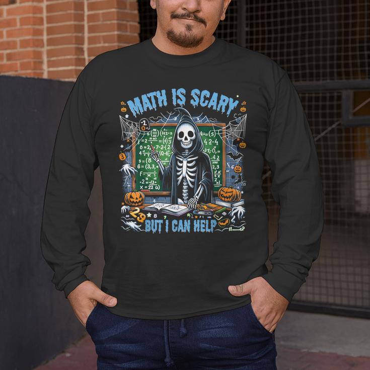 Spooky Halloween Math Teacher Men's Long Sleeve T-Shirt, funny design Spooky Halloween Math Teacher Men's Long Sleeve T-Shirt, funny design