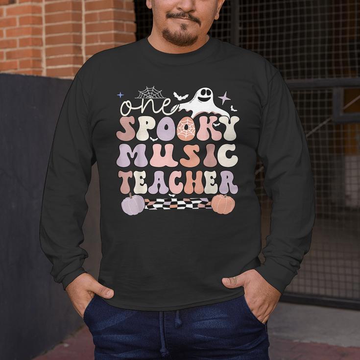 Spooky Music Teacher Halloween Music Teaching Men Women Men's Long Sleeve T-Shirt, funny design Spooky Music Teacher Halloween Music Teaching Men Women Men's Long Sleeve T-Shirt, funny design