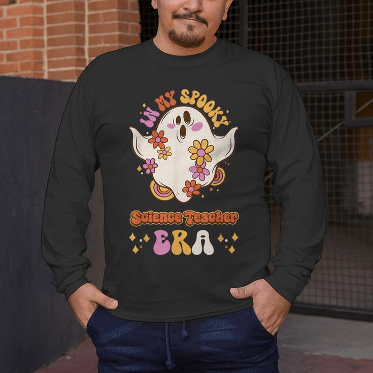 In My Spooky Science Teacher Era Occupational Haunts Men's Long Sleeve T-Shirt, funny design