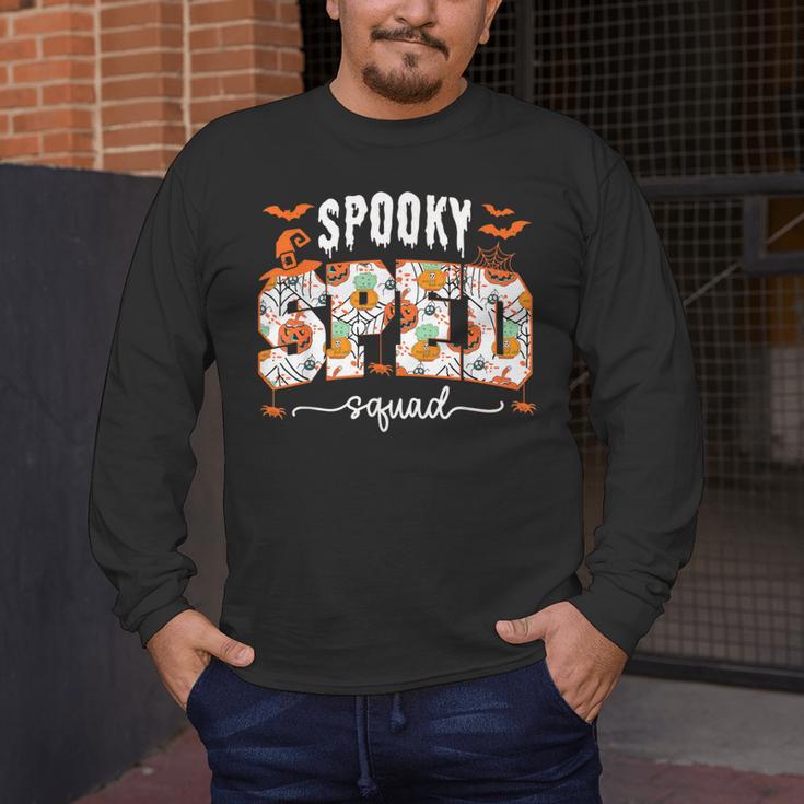 Spooky SPED Squad Special Education Teacher Halloween Ghost Men's Long Sleeve T-Shirt, funny design Spooky SPED Squad Special Education Teacher Halloween Ghost Men's Long Sleeve T-Shirt, funny design