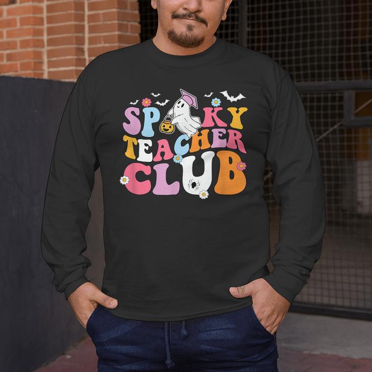 Spooky Teacher Club Halloween Men's Long Sleeve T-Shirt, funny design Spooky Teacher Club Halloween Men's Long Sleeve T-Shirt, funny design