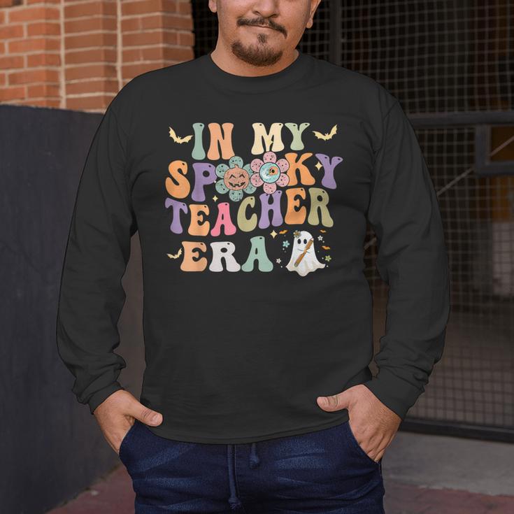 In My Spooky Teacher Era Groovy Hippie Retro Ghost Halloween Men Women Kids Men's Long Sleeve T-Shirt, funny design In My Spooky Teacher Era Groovy Hippie Retro Ghost Halloween Men Women Kids Men's Long Sleeve T-Shirt, funny design