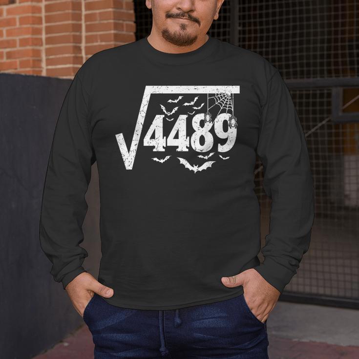 Square Root 4489 Halloween Meme 67 Math Teacher Men's Long Sleeve T-Shirt, funny design Square Root 4489 Halloween Meme 67 Math Teacher Men's Long Sleeve T-Shirt, funny design