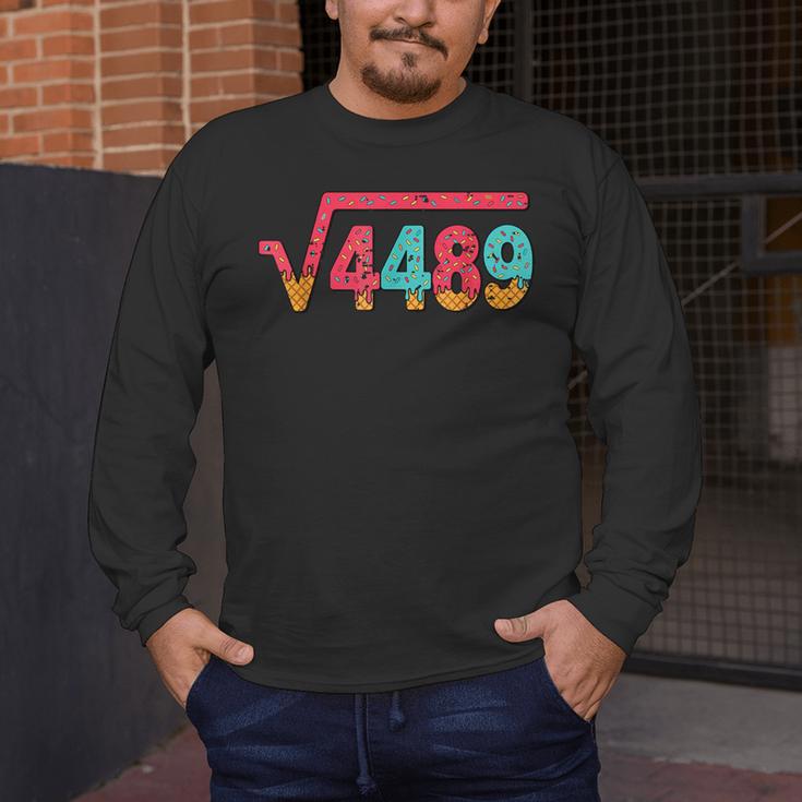 Square Root 4489 Slang Math Teacher Six Seven 6 7 Meme 67 Men's Long Sleeve T-Shirt, funny design