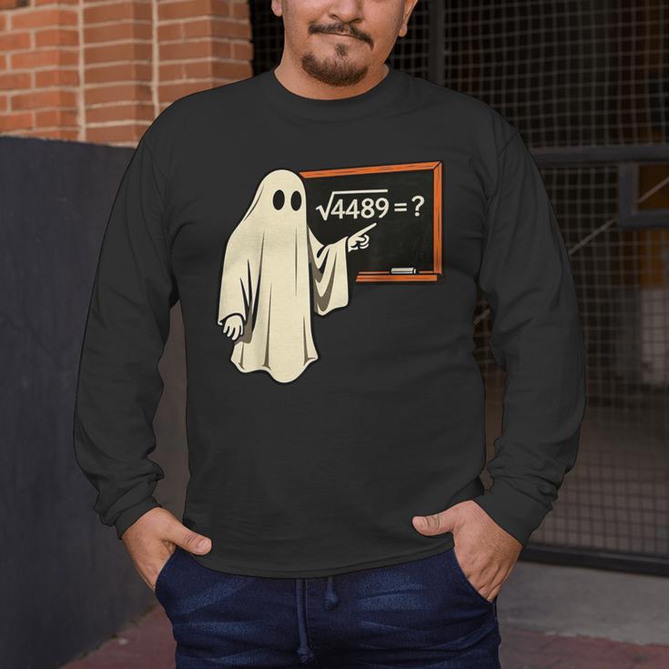 Square Root 67 Ghost Math Teacher 4489 Meme Halloween Men's Long Sleeve T-Shirt, funny design Square Root 67 Ghost Math Teacher 4489 Meme Halloween Men's Long Sleeve T-Shirt, funny design
