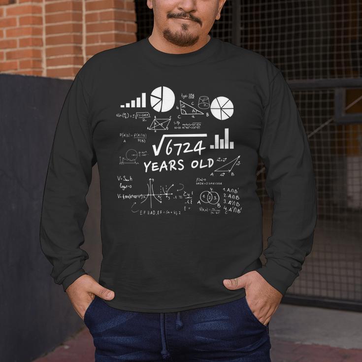Square Root 82 Year Old Teacher 82nd Birthday For Men Women Kids Men's Long Sleeve T-Shirt, funny design